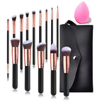 14Pcs Makeup Brush Set with Free Sponge