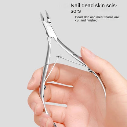 Alicate de Cutícula Profissional Angulado Aço Inox