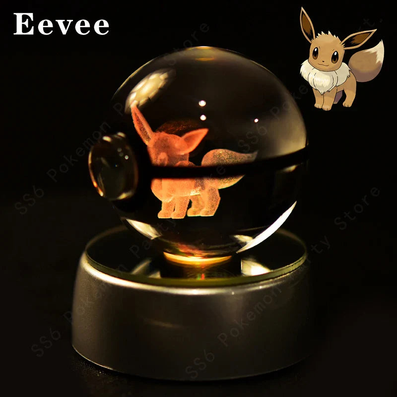 Pokemon Crystal Ball 3D Lamp Night Light