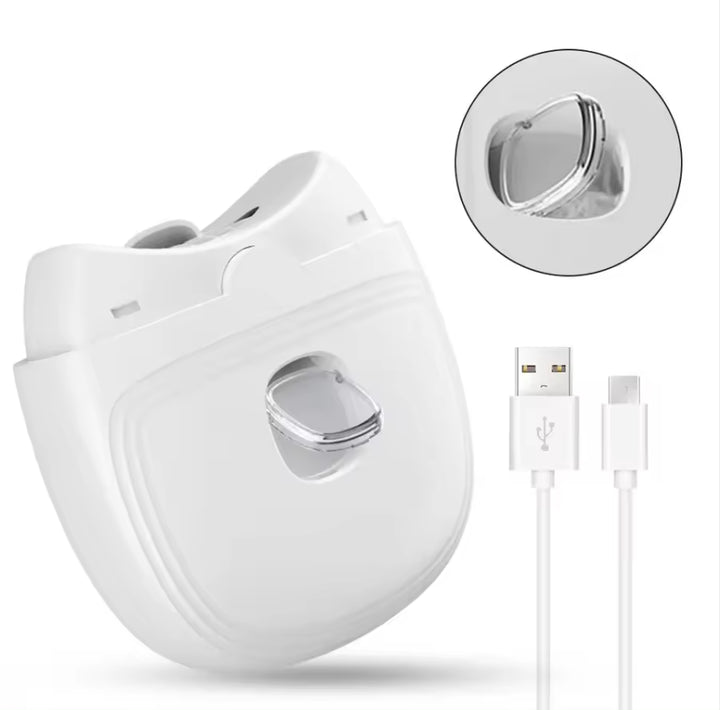 NNEDSZ Purple Automatic Electric Nail Trimmer with LED Light, Rechargeable Nail Clipper and File for Adults & Kids, Portable Nail Care Device