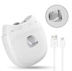 NNEDSZ Purple Automatic Electric Nail Trimmer with LED Light, Rechargeable Nail Clipper and File for Adults & Kids, Portable Nail Care Device